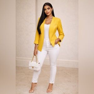 Evan Picone Mustard Yellow Women's Blazer